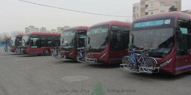 حمل دوچرخه با اتوبوس در تهران